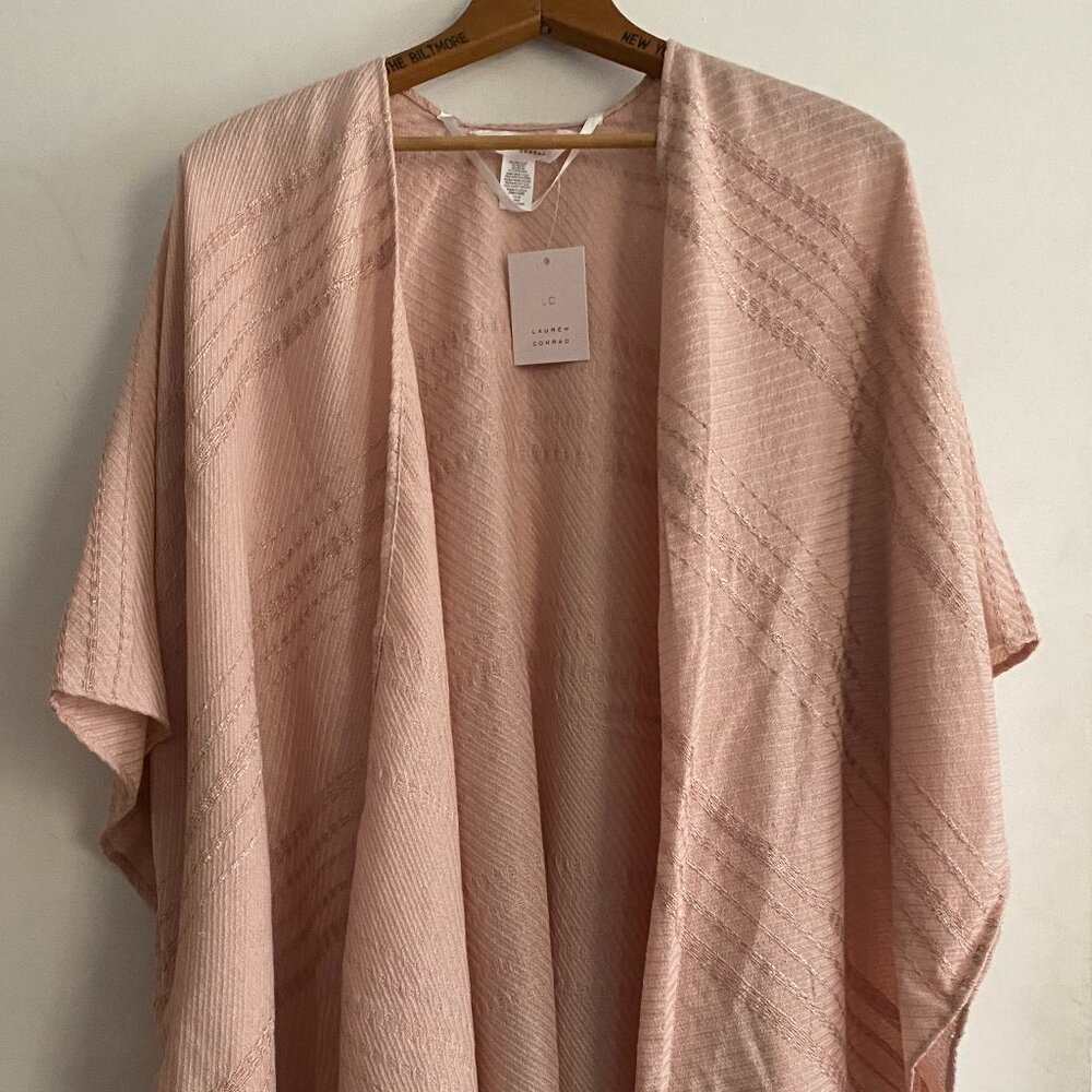 Soft Flowy Poncho in Sepia Rose